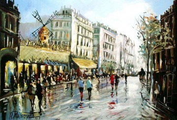 París Painting - Moulin Rouge de ricardomassucatto París